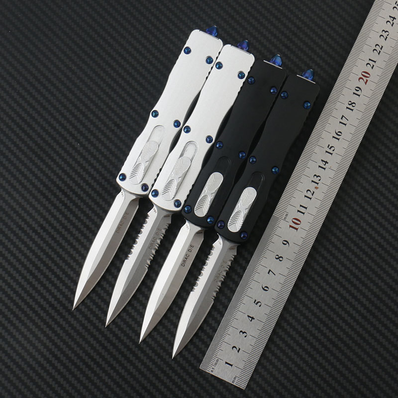 Microtech DIRAC automatic knife combat tactical knife D2 steel blue screw T6-6061 aluminum alloy pocket knives outdoor EDC tool
Microtech DIRAC automatic knife combat tactical knife D2 steel blue screw T6-6061 aluminum alloy pocket knives outdoor EDC tool