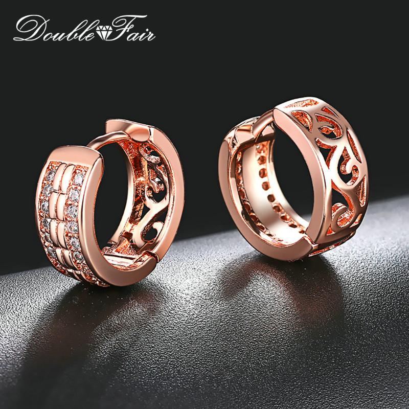 Double Fair New Arrival Fashion Trendy Hoop Earrings For Women Rose Gold Color Simulated Stone Earrings Jewelry DFE830
Double Fair New Arrival Fashion Trendy Hoop Earrings For Women Rose Gold Color Simulated Stone Earrings Jewelry DFE830
