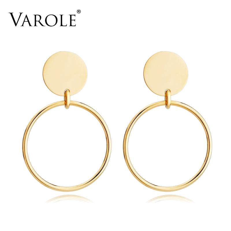 VAROLE Round Wire Earrings Jacket Gold Color Stud Earrings For Women Jewelry Stainless Steel Oorbellen Brincos Grandes
VAROLE Round Wire Earrings Jacket Gold Color Stud Earrings For Women Jewelry Stainless Steel Oorbellen Brincos Grandes