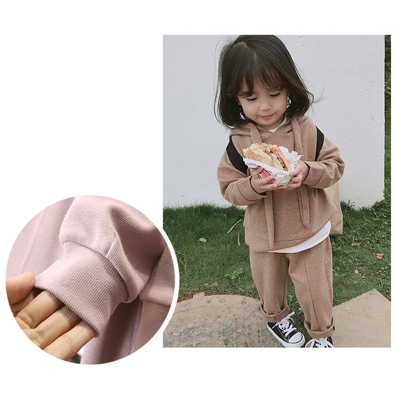 Sodawn 2019 Spring Autumn New Cotton Children Clothing Cartoon Girl Balloon Pattern+Trousers 2PCS Baby Girls Clothing SuitX1019