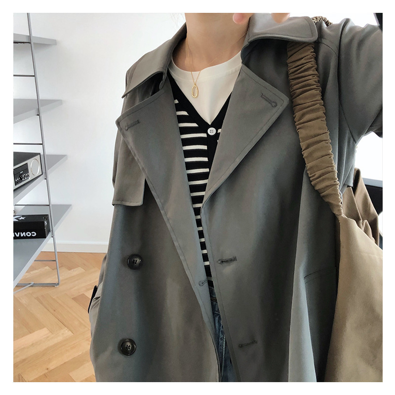 Mooirue Women Trench Coat With Belt Short Trench Coat For Young Women 2020 Autumn New Korean Style Loose Overcoat T200828