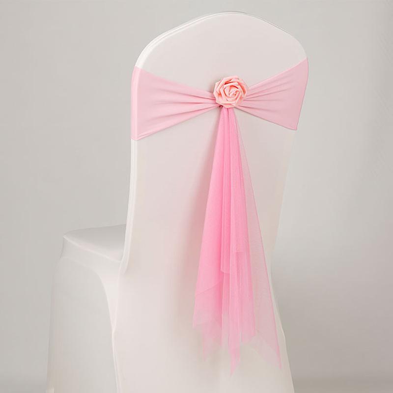 Wedding Party Decoration 50pcs/lot Pink White Muslin Chair Sash With Flower Conference Event Birthday Decor Stretch Chair Band
Wedding Party Decoration 50pcs/lot Pink White Muslin Chair Sash With Flower Conference Event Birthday Decor Stretch Chair Band
