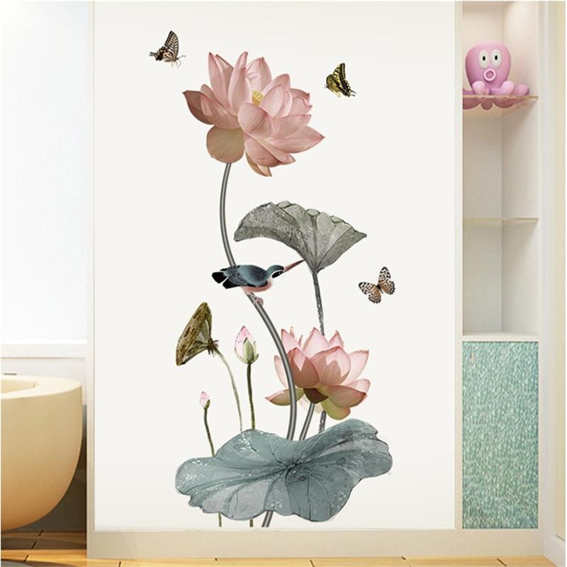 Water Lily Wall Sticker Beautiful Flower Lotus Home Decor Living Room Bedroom Mural Art Wallpaper DIY Poster Chinese Pattern Hot
Water Lily Wall Sticker Beautiful Flower Lotus Home Decor Living Room Bedroom Mural Art Wallpaper DIY Poster Chinese Pattern Hot