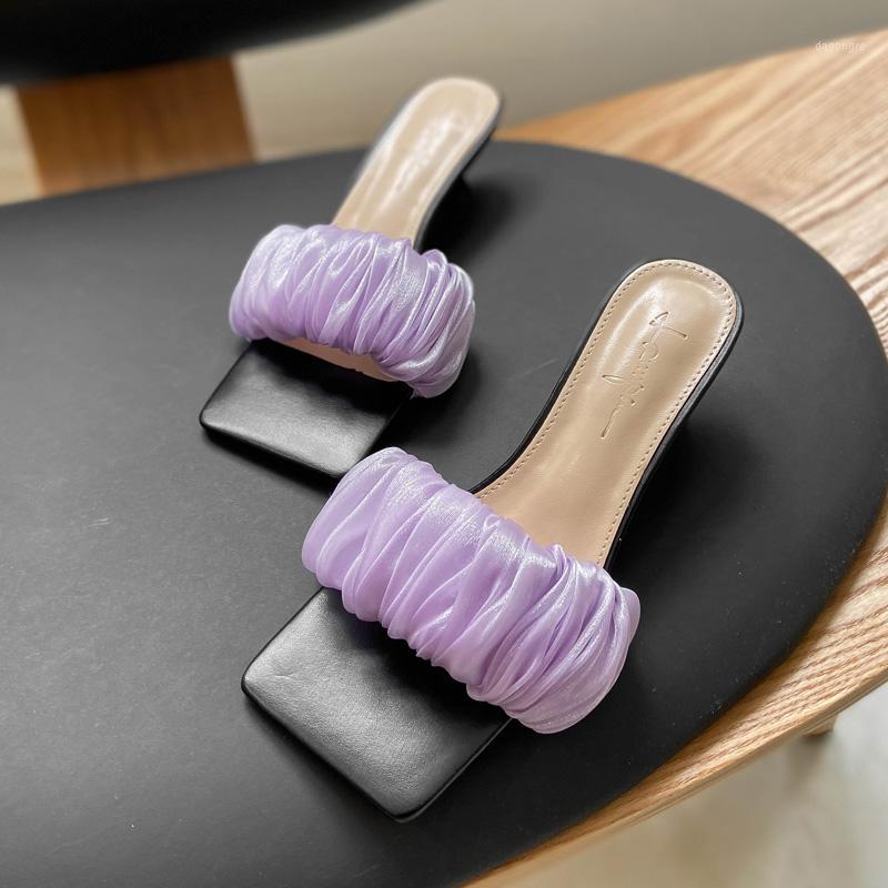DEAT 2020 Summer Fashion Casual Solid Square Toe Shallow Pleated Polyurethane High Heels Slippers Women Shoes SE4641, Purple
DEAT 2020 Summer Fashion Casual Solid Square Toe Shallow Pleated Polyurethane High Heels Slippers Women Shoes SE4641, Purple