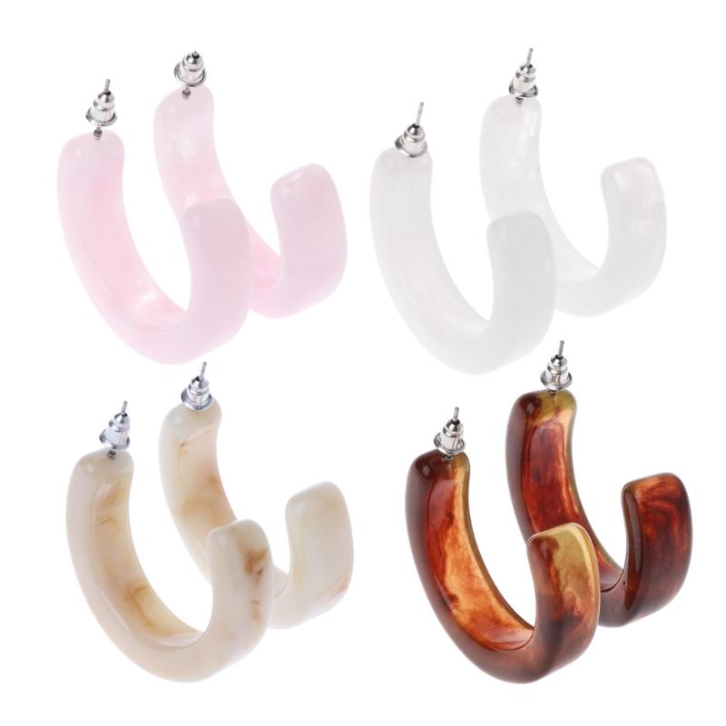 1 Pair Acrylic Earrings Tortoise Shell Earrings Resin Hoop for Women
1 Pair Acrylic Earrings Tortoise Shell Earrings Resin Hoop for Women