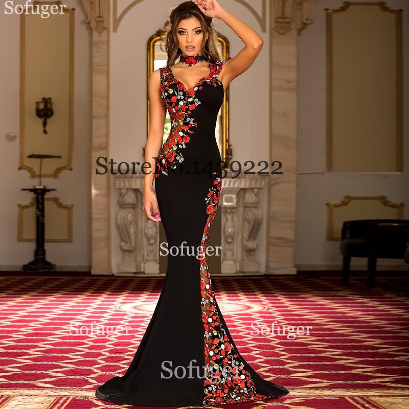 Black Strench Spandex Mermaid Evening Dress Flowers Appliques Saudi Arabic Women Wedding Special Occasion Evening Formal Prom
Black Strench Spandex Mermaid Evening Dress Flowers Appliques Saudi Arabic Women Wedding Special Occasion Evening Formal Prom