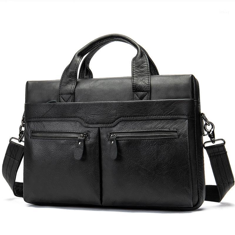 100 % genuine leather bag for men's briefcase bussiness laptop bags for documents messenger handbags tote briefcase men1, Black
100 % genuine leather bag for men's briefcase bussiness laptop bags for documents messenger handbags tote briefcase men1, Black