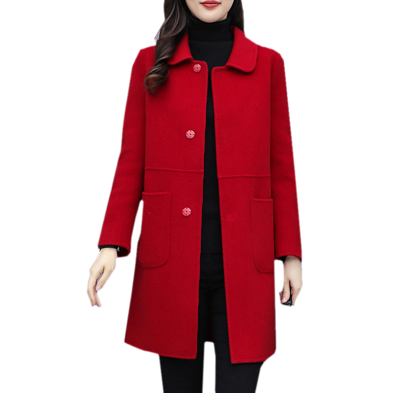 Women Autumn Winter Wool Outwear Single-breasted Midi Office Long Sleeve Women's Coat Plus Size R307 Wfq4, Black
Women Autumn Winter Wool Outwear Single-breasted Midi Office Long Sleeve Women's Coat Plus Size R307 Wfq4, Black