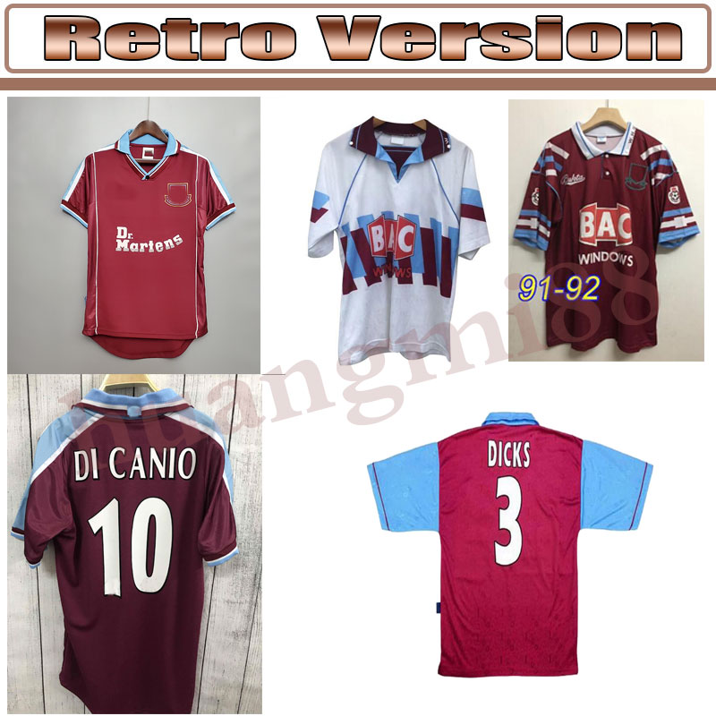 91 92 93 95 West Centenary Retro soccer jersey years Cole DI CANIO Lampard Dicks 1999 00 jamiseta 100 th 99 Home Ham
91 92 93 95 West Centenary Retro soccer jersey years Cole DI CANIO Lampard Dicks 1999 00 jamiseta 100 th 99 Home Ham