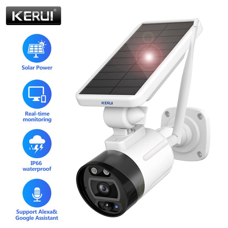 KERUI WIFI Solar IP Camera HD1080P Built-in Rechargable Battery Home Security Outdoor Wireless Surveillance Camera Support Alexa
KERUI WIFI Solar IP Camera HD1080P Built-in Rechargable Battery Home Security Outdoor Wireless Surveillance Camera Support Alexa