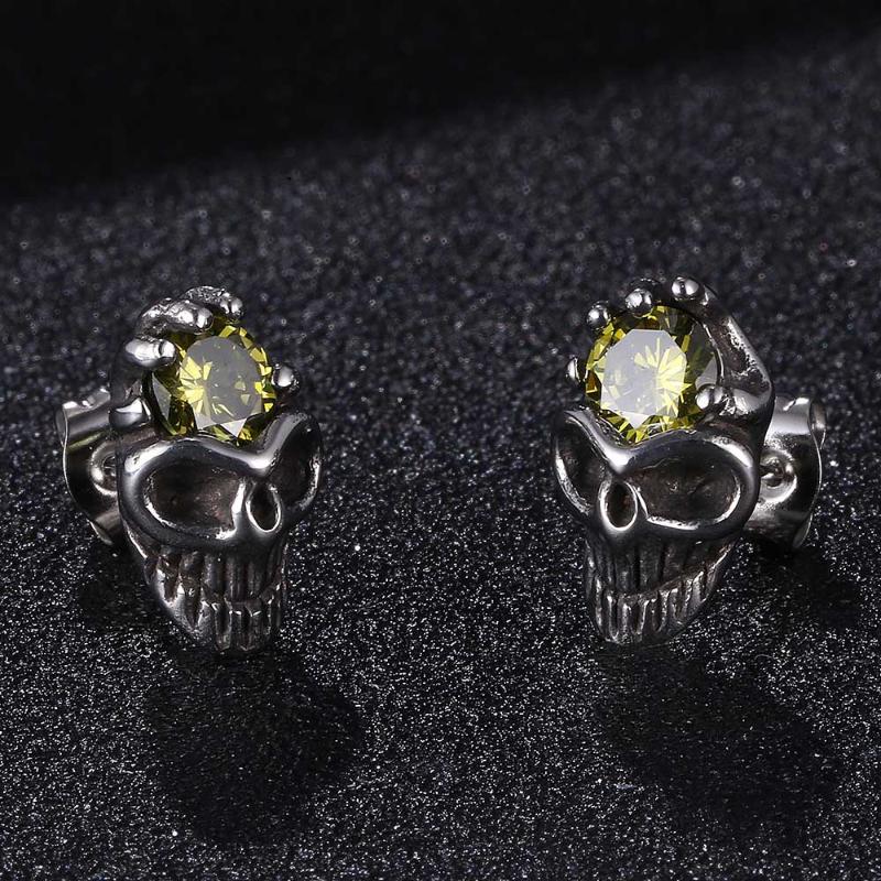 Stud Punk Retro Zircon Ear Piercing Studs Earrings Stainless Steel Ghost Personality Jewelry Gift BB0800
Stud Punk Retro Zircon Ear Piercing Studs Earrings Stainless Steel Ghost Personality Jewelry Gift BB0800