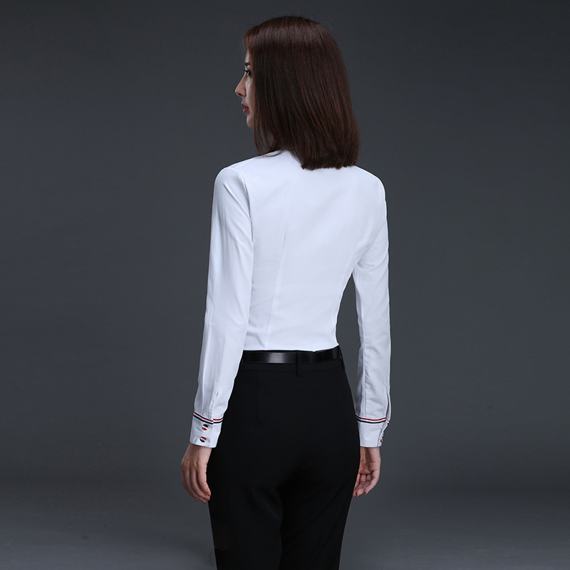 Women Business Blouse Button Long Sleeve Lapel Ladies Office Work Shirts Elegant Female Blusas Satin Slim Wear New Arrival T200321
