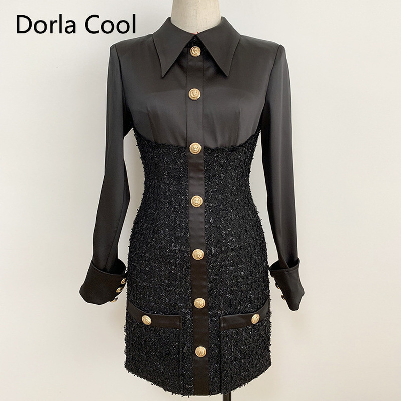 High-end Retro__-end Women's Dress of Shredded Wool Dressed Up As Party Thin Luxury Lion Head Ladies'pockets Lgjv, Black
High-end Retro__-end Women's Dress of Shredded Wool Dressed Up As Party Thin Luxury Lion Head Ladies'pockets Lgjv, Black