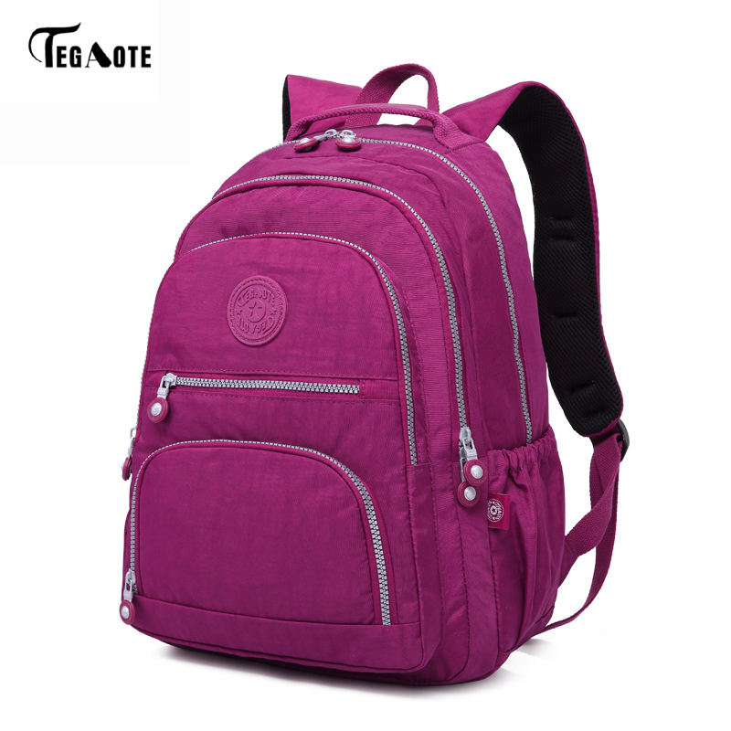 TEGAOTE School Backpack for Teenage Girl Mochila Feminina Women Backpacks Nylon Waterproof Casual Laptop Bagpack Female Sac A Do LJ210203