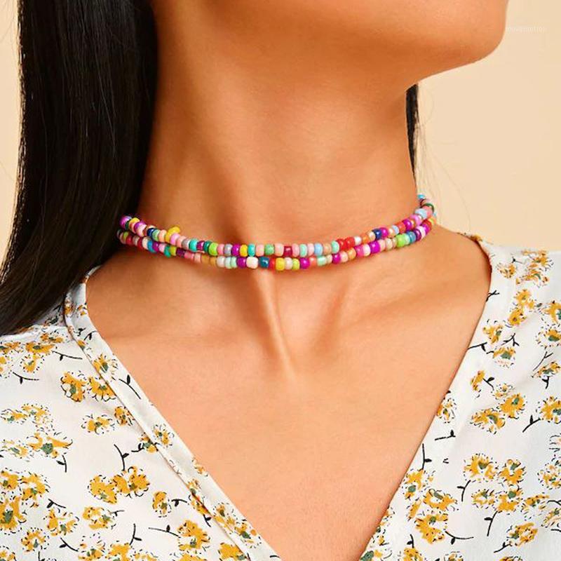 Colorblock Beaded Necklace 2pcs/set Simple Boho Jewelry Colorful Glass Beads Choker Necklace for Women Basic Accessories1
Colorblock Beaded Necklace 2pcs/set Simple Boho Jewelry Colorful Glass Beads Choker Necklace for Women Basic Accessories1