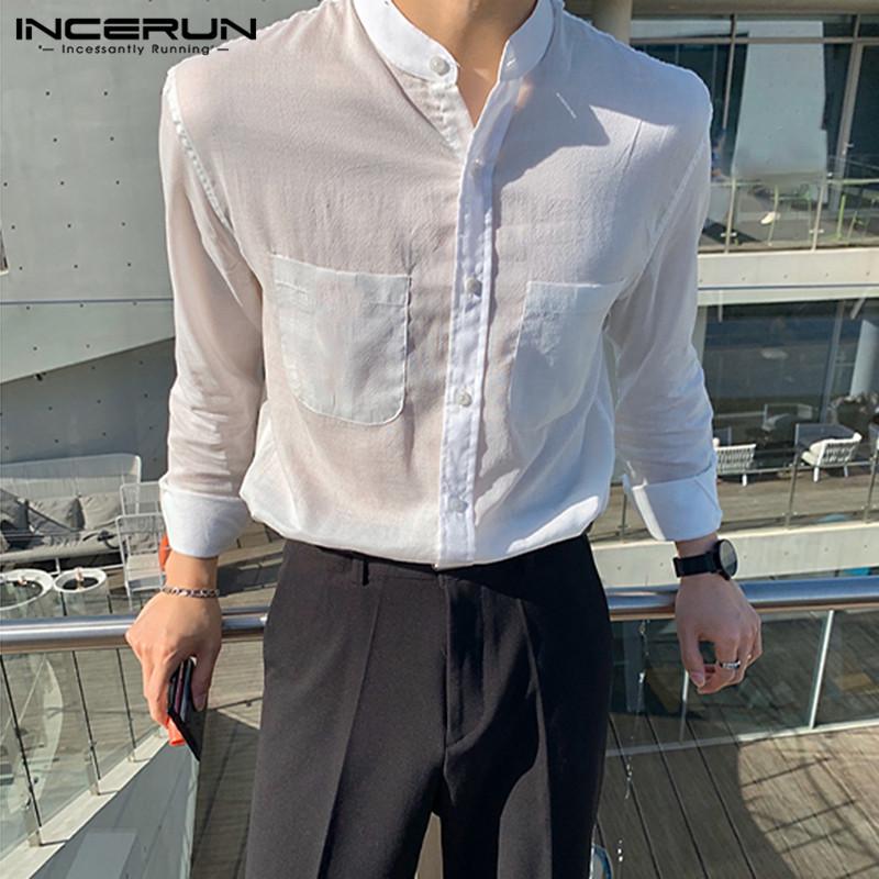 INCERUN Man Casual Stand Collar Thin Shirt Masculina Men Leisure Long Sleeve Cotton Shirts Spring Solid Color Button Blouse 5XL, Black
INCERUN Man Casual Stand Collar Thin Shirt Masculina Men Leisure Long Sleeve Cotton Shirts Spring Solid Color Button Blouse 5XL, Black
