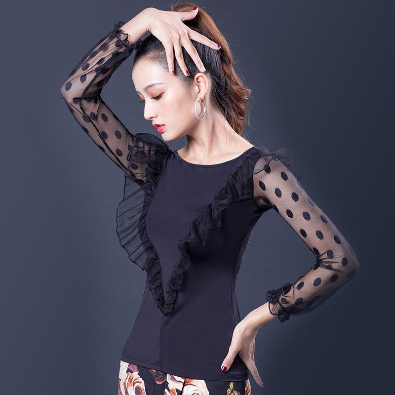 Modern Latin Dance Tops Ballroom Dancing Long Sleeve Ladies Standard Salsa Samba Tango Dance Practice Clothes S-XXL DL3158, Black
Modern Latin Dance Tops Ballroom Dancing Long Sleeve Ladies Standard Salsa Samba Tango Dance Practice Clothes S-XXL DL3158, Black