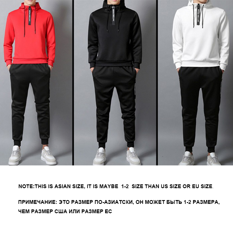 ASALI Hoodies Set Men Autumn Casual Mens Tracksuit Hooded Hoody + Pants 2 Piece Men's Sportwear Pullovers Sets Male Outwear 5XL 201130