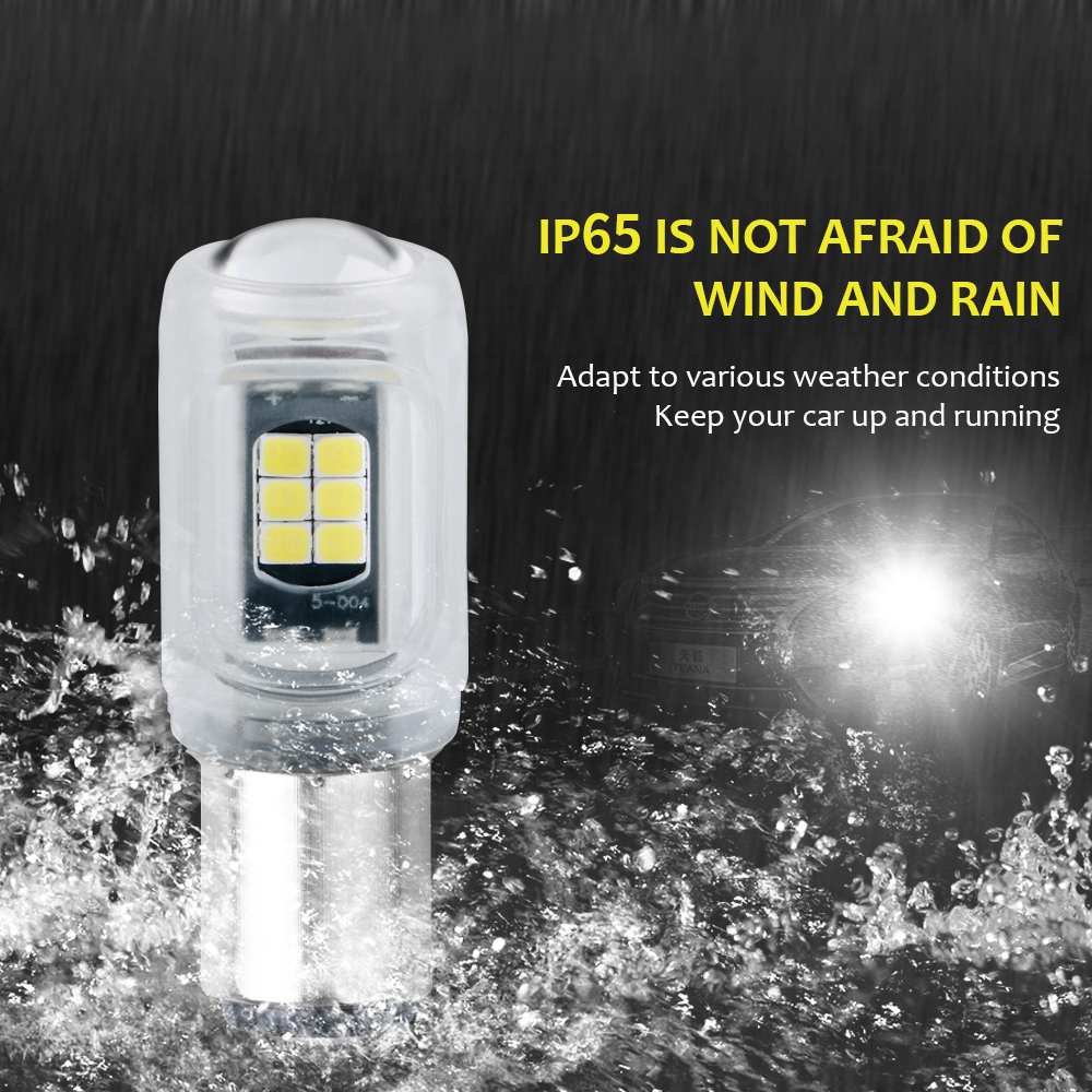 2PCS Car Led Bulbs 1156 BA15S P21W 1157 Bay15d P21 5w 3030 16SMD Turn Signal Auto Reverse Parking Light Glass Shell White