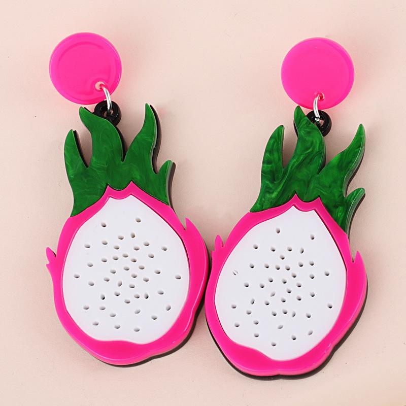 Personality Arcylic Acetate Pitaya Earrings for Women Resin Plastic Fruit Big Dangle Earrings Exaggerated Party Jewelry
Personality Arcylic Acetate Pitaya Earrings for Women Resin Plastic Fruit Big Dangle Earrings Exaggerated Party Jewelry
