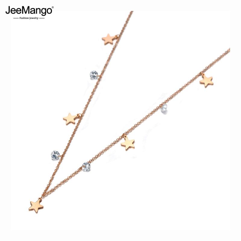 JeeMango Trendy Titanium Stainless Steel Star Charm Choker Necklaces Bohemia CZ Crystal Pendant Necklace For Women Girls JN20004
JeeMango Trendy Titanium Stainless Steel Star Charm Choker Necklaces Bohemia CZ Crystal Pendant Necklace For Women Girls JN20004