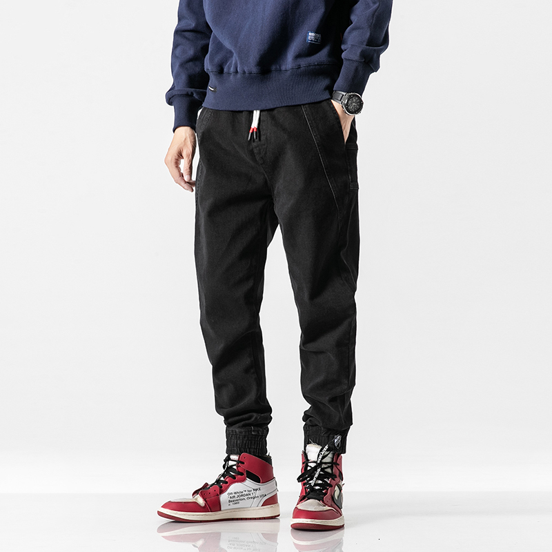 2021 New Japanese Style Fashion Black Spliced Designer Elastic Denim Cargo Pants Harem Trousers Streetwear Hip Hop Jeans Men Yj1k
2021 New Japanese Style Fashion Black Spliced Designer Elastic Denim Cargo Pants Harem Trousers Streetwear Hip Hop Jeans Men Yj1k