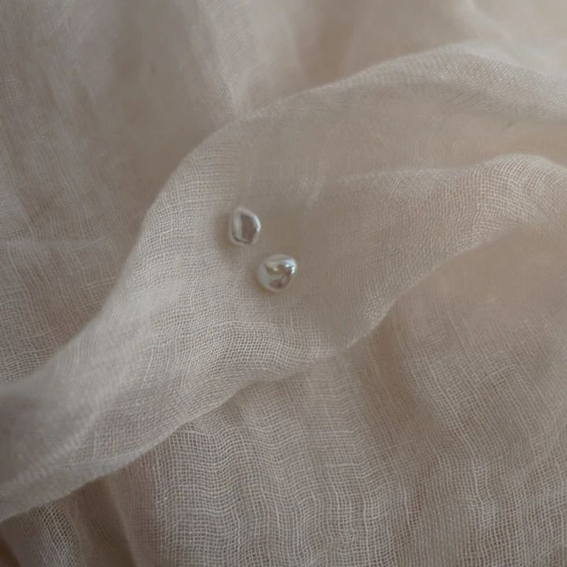 2021 Trend Freshwater Raw Pearl Stud Earrings Anti-allergic 925 Silver 18K Gold Plated Baroque Jewelry for Women Drop 220211