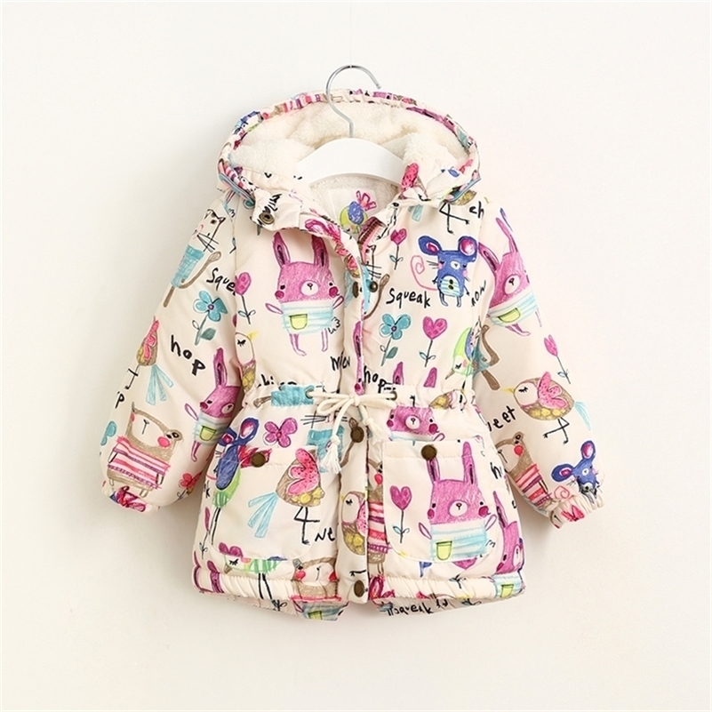 Thicken Girls Winter Coats Graffiti Girls Overcoat Hooded Baby Kids Outerwear Cute Lovely Cartoon Printed Girls Warm Jackets LJ201017, White
Thicken Girls Winter Coats Graffiti Girls Overcoat Hooded Baby Kids Outerwear Cute Lovely Cartoon Printed Girls Warm Jackets LJ201017, White