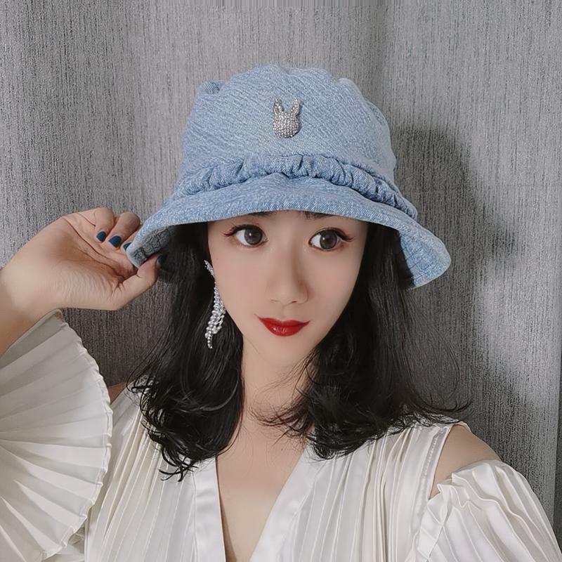 Hot Sale-New summer hat cowgirl little fresh fisherman hat fashion joker is prevented bask to restore ancient ways the bucket hats