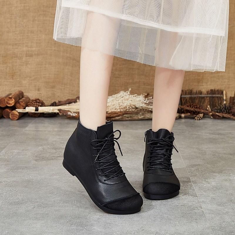 Leather boot women 2020 autumn and winter new comfortable lace-up boots plus velvet warm flat retro casual women boot, Cloth inside
Leather boot women 2020 autumn and winter new comfortable lace-up boots plus velvet warm flat retro casual women boot, Cloth inside