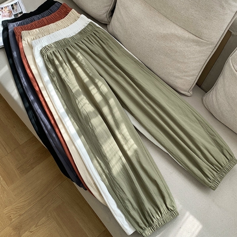 Casual Style Cotton Linen Pants Women Spring Summer New Elastic Waist Solid Basic Retro Loose Women' Harem Pants Trousers 201031, Gray-blue
Casual Style Cotton Linen Pants Women Spring Summer New Elastic Waist Solid Basic Retro Loose Women' Harem Pants Trousers 201031, Gray-blue