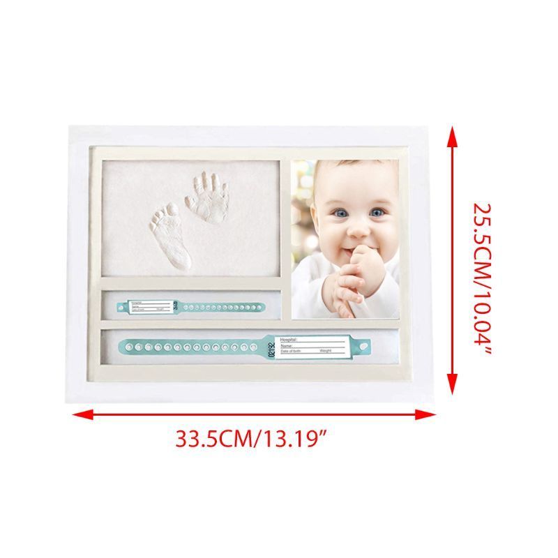 One Year Old Baby Infants Gifts Newborn Hand and Foot Prints Print Mud Photo Frame Commemorative Table Decoration Frames 201211 H260306