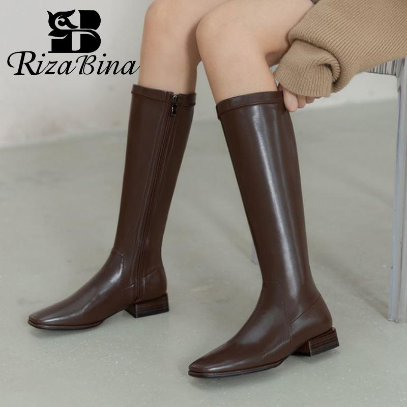 RIZABINA Women Long Boots Square Toe Zipper Women Winter Knee High Boots Fashion Shoes Party Footwear Size 31-43, Black
RIZABINA Women Long Boots Square Toe Zipper Women Winter Knee High Boots Fashion Shoes Party Footwear Size 31-43, Black