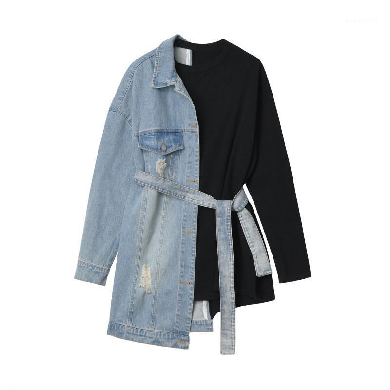Fashion Brand Stitching Denim Waist Hugging Fake Two-Piece Sweater Women's Thin Type for Spring and Autumn Loose Korean-Style1, One size
Fashion Brand Stitching Denim Waist Hugging Fake Two-Piece Sweater Women's Thin Type for Spring and Autumn Loose Korean-Style1, One size