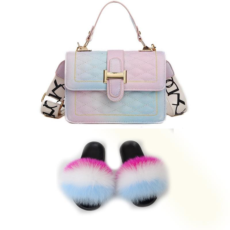 Women Shoes Fur Slides And Purse Sets Real Fur Slippers With Bags To Match Furry Sandals For Woman And Handbags In Bulk, As shown
Women Shoes Fur Slides And Purse Sets Real Fur Slippers With Bags To Match Furry Sandals For Woman And Handbags In Bulk, As shown