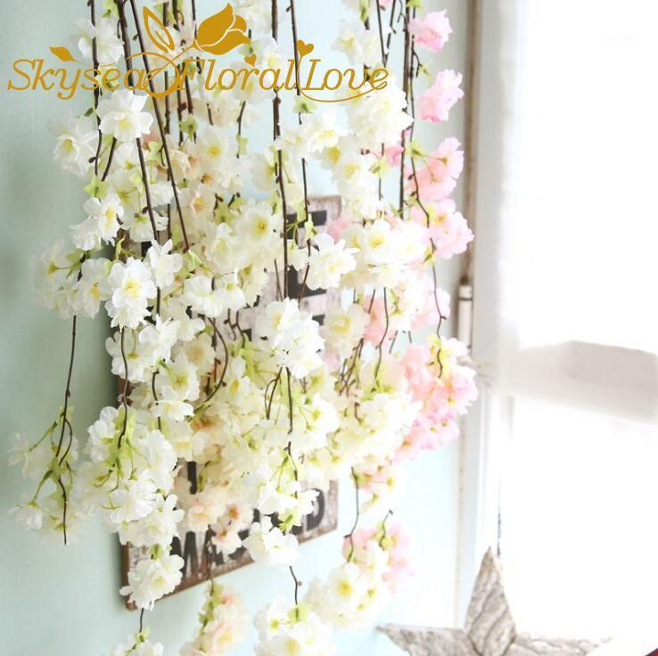 Artificial cherry flower string fake flowers vine home party wedding wall decor silk flowers rattan flower string1, Pink
Artificial cherry flower string fake flowers vine home party wedding wall decor silk flowers rattan flower string1, Pink