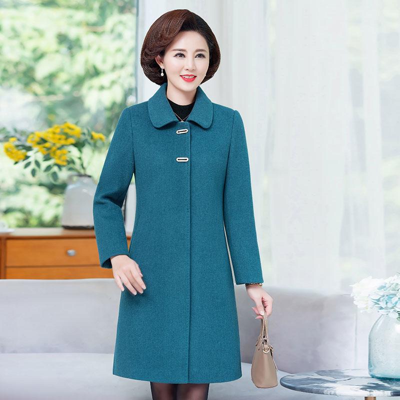 New Women Elegant Medium Long Wool Blend Coat Solid Color Chic Outerwear Plus Size Ladies Clothing Autumn Winter Coat Streetwear, Sky blue
New Women Elegant Medium Long Wool Blend Coat Solid Color Chic Outerwear Plus Size Ladies Clothing Autumn Winter Coat Streetwear, Sky blue