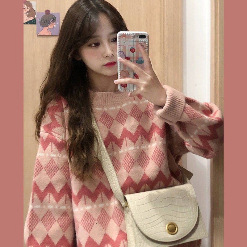 2021 Portrait New Fall and Winter Lazy Female Shirt Wear Joker Pink Student Sweater PTCR
2021 Portrait New Fall and Winter Lazy Female Shirt Wear Joker Pink Student Sweater PTCR
