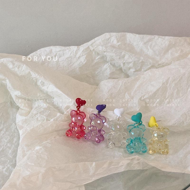 Cute Transparent Bear Animal Ear Studs Female Candy Multicolor Minority Resin Three-Dimensional Jewelry Fashion Earrings
Cute Transparent Bear Animal Ear Studs Female Candy Multicolor Minority Resin Three-Dimensional Jewelry Fashion Earrings