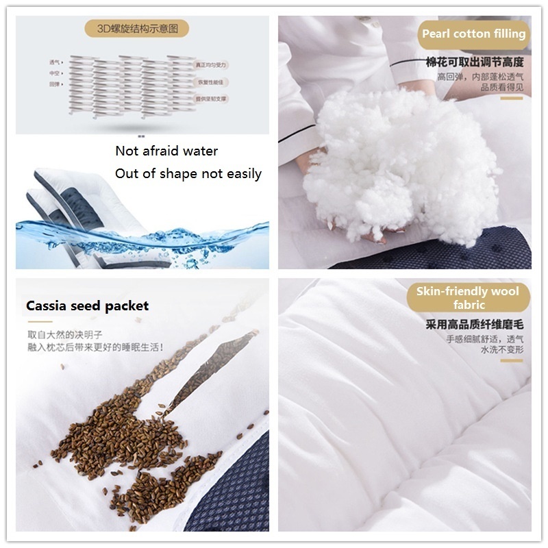Cassia Sleeping Pillow Bed Protect The Cervical Spine Neck Pain Nice Sleep Pillow Bed Use Pregnancy Pillow Bedding buckwheat 201130