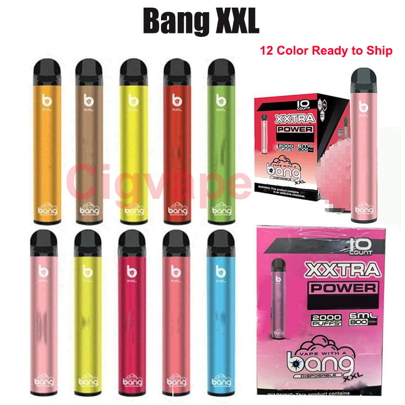 New Bang XXL Disposable Vape Bang XXTRA 800mah Battery 6ML Empty Cartridge 2000 Puffs Vaporizer E-cig Pod Device pk Puff XXL
New Bang XXL Disposable Vape Bang XXTRA 800mah Battery 6ML Empty Cartridge 2000 Puffs Vaporizer E-cig Pod Device pk Puff XXL