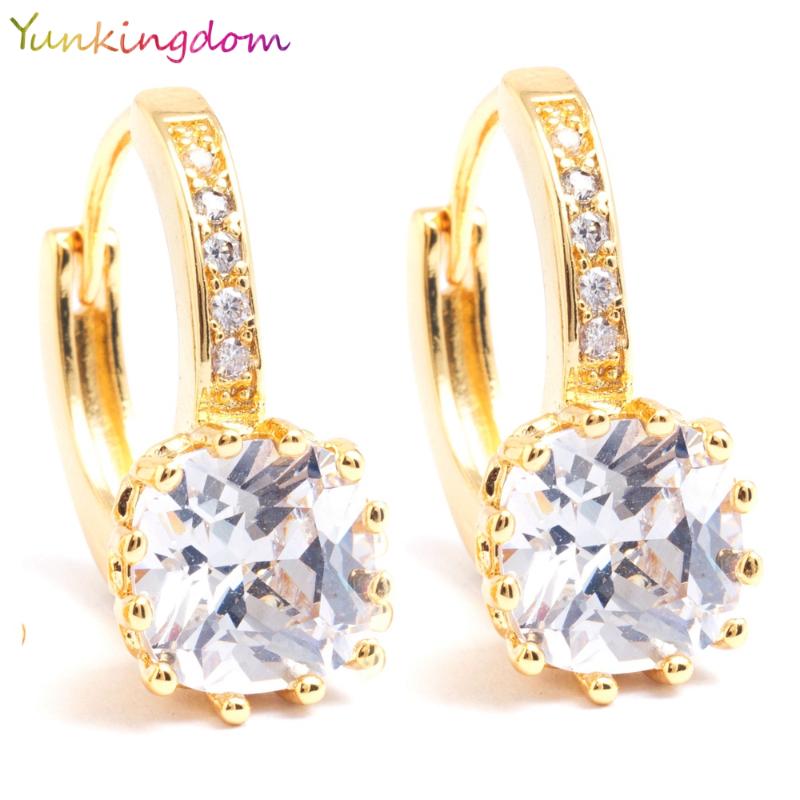 Yunkingdom Fashion Square White Cubic Zirconia Earring Accessories Gold Color Earrings Geometric Hoop Earrings For Women/Girls
Yunkingdom Fashion Square White Cubic Zirconia Earring Accessories Gold Color Earrings Geometric Hoop Earrings For Women/Girls