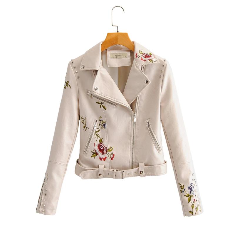 vintage women PU leather jackets 2020 spring floral print ladies coats white fashion female PU jacket slim girls faux leather, Black
vintage women PU leather jackets 2020 spring floral print ladies coats white fashion female PU jacket slim girls faux leather, Black