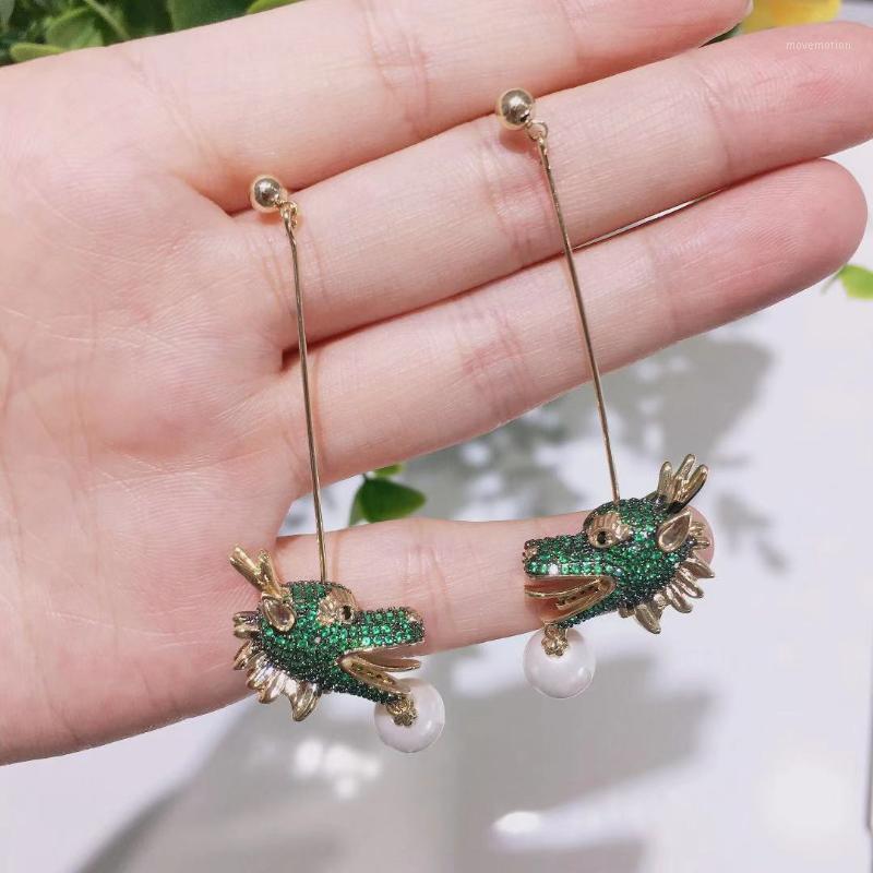 S925 Dragon Head Long Chain Dangle Earring With Multicolor Zircon Stone Shell Pearl Animal Tassel Earring women wedding1
S925 Dragon Head Long Chain Dangle Earring With Multicolor Zircon Stone Shell Pearl Animal Tassel Earring women wedding1