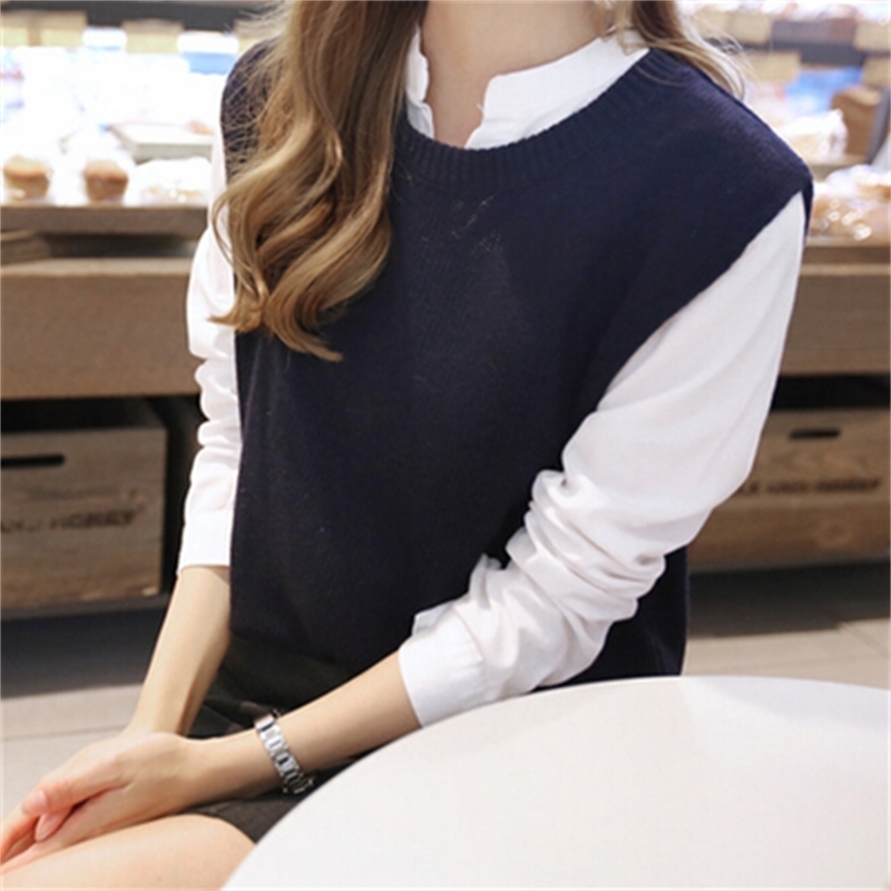 TAILOR SHEEP women vest waistcoat jacket women sweater loose vest oneck pullover big yards wool vest female hedging 201031