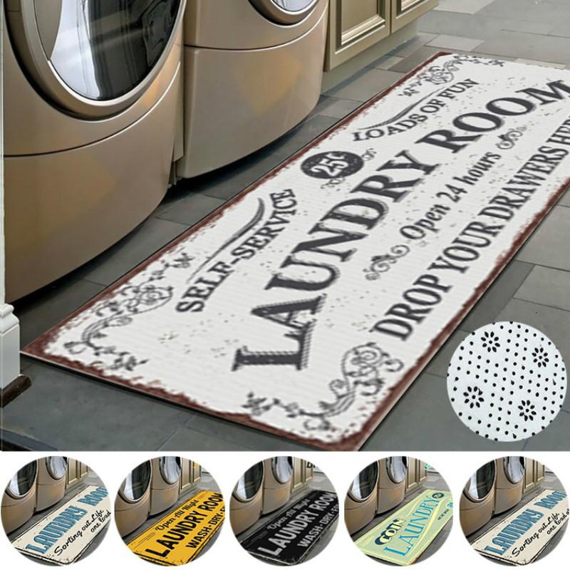 Carpets Laundry Mat Vintage Runner Rug Floor Durable Washhouse Black Non-Slip Doormat Wash Room Decorative, Style8
Carpets Laundry Mat Vintage Runner Rug Floor Durable Washhouse Black Non-Slip Doormat Wash Room Decorative, Style8