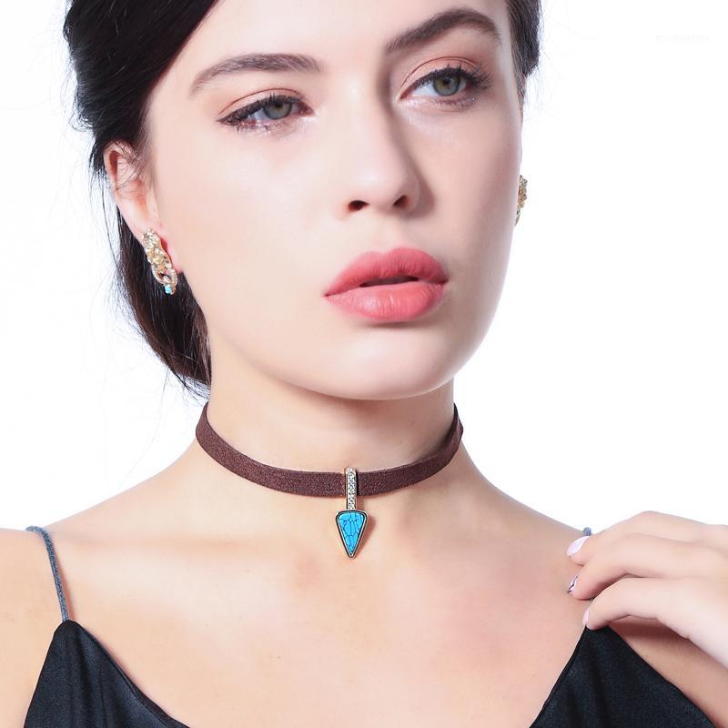Blue Synthetic Stone Brown Imitation Leather Crystal Choker Necklace 2020 Trending Fashion Women Charm Necklace Collier Hot Sale1
Blue Synthetic Stone Brown Imitation Leather Crystal Choker Necklace 2020 Trending Fashion Women Charm Necklace Collier Hot Sale1