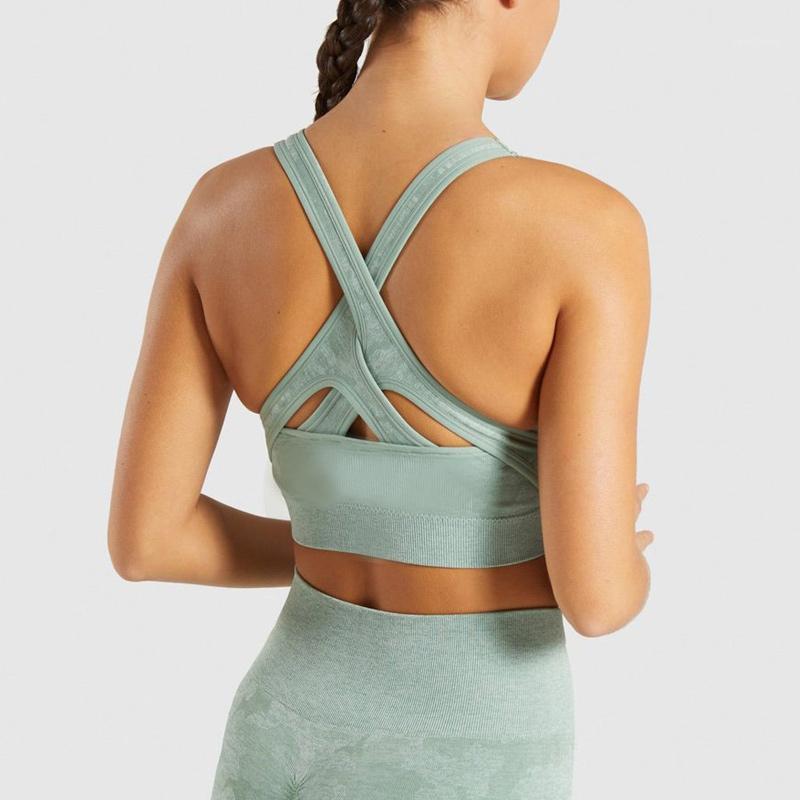 Women Seamless Sports Bra Criss Cross Workout Active Wear High Impact Crop Top Yoga Bras N661, Green
Women Seamless Sports Bra Criss Cross Workout Active Wear High Impact Crop Top Yoga Bras N661, Green