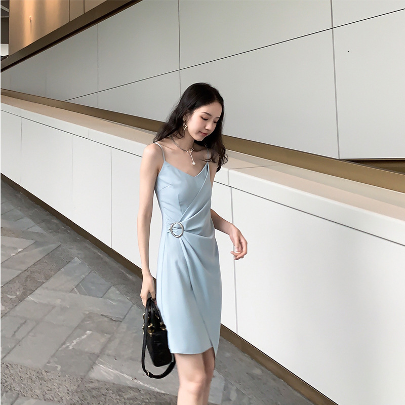 2021 New Spring and summer solid adjustment medium length with low-cut blue temperament dress irregular BJ3T
2021 New Spring and summer solid adjustment medium length with low-cut blue temperament dress irregular BJ3T