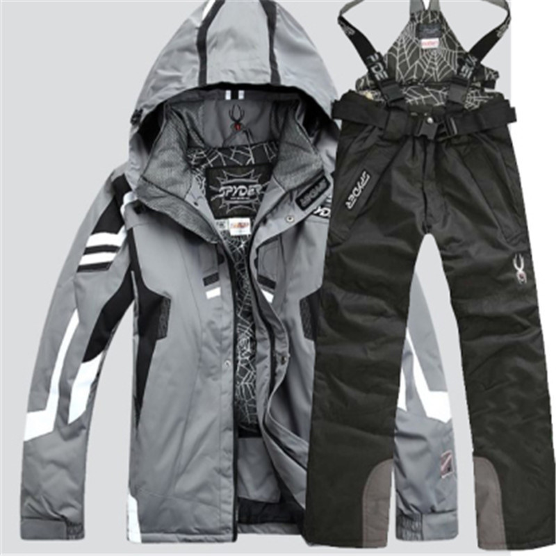NEW Men Warm Snowboarding Suits Men Winter Ski Suit Male Waterproof Breathable Snow Jacket +Pant Ski Sets set de snowboard 201111